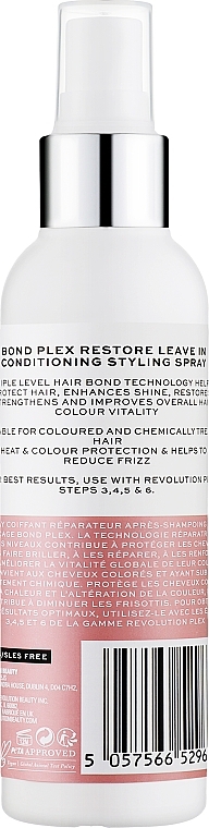 Anti-Frizz Haarstylingspray mit Hitzeschutz - Makeup Revolution Plex 7 Bond Restore Styling Spray — Bild N2