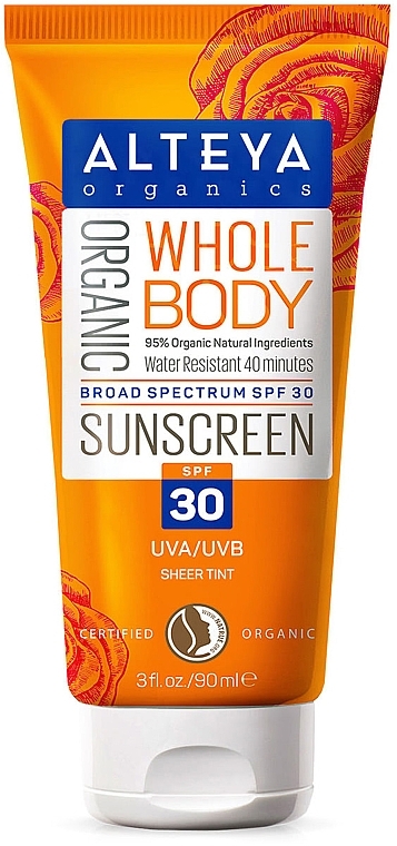 Sonnenschutzcreme für den Körper - Alteya Organic Sunscreen Cream Whole Body SPF30  — Bild N1
