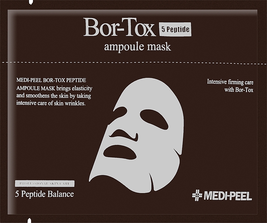 Tuchmaske mit Peptidkomplex - MEDIPEEL Bor-Tox 5 Peptide Ampoule Mask — Bild N1