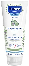 Sanftes Haar- und Körperwaschgel für Babys und Kleinkinder mit Avocadoextrakt - Mustela 2In1 Gel Detergente — Bild N1