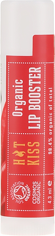 Bio Lippenbalsam mit Chili-Extrakt, Pfefferminz-und Olivenöl - Wooden Spoon Organic Lip Booster Hot Kiss — Bild N1
