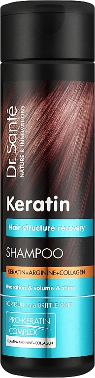 Shampoo für stumpfes und brüchiges Haar - Dr. Sante Keratin Shampoo