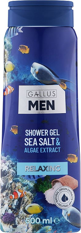 Duschgel für Männer mit Meersalz und Meeresalgenextrakt - Gallus Men Sea Salt&Algae Extract Shower Gel — Bild N1