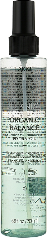 Hydro-Öl für die Haarpflege - Lakme Teknia Organic Balance Hydra-Oil — Bild N1