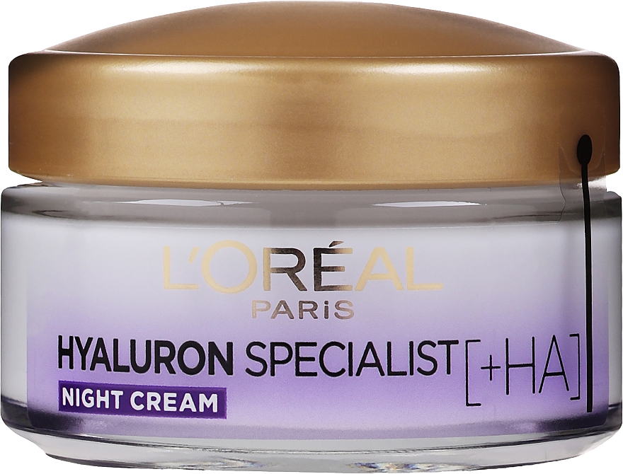 Intensiv feuchtigkeitsspendende Anti-Falten Nachtcreme mit Hyaluronsäure - L'Oreal Paris Skin Expert