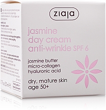 Anti-Falten Tagescreme mit Jasminbutter, Kollagen und Hyaluronsäure - Ziaja Jasmine Day Cream Anti-Wrinkle SPF 6 — Bild N2
