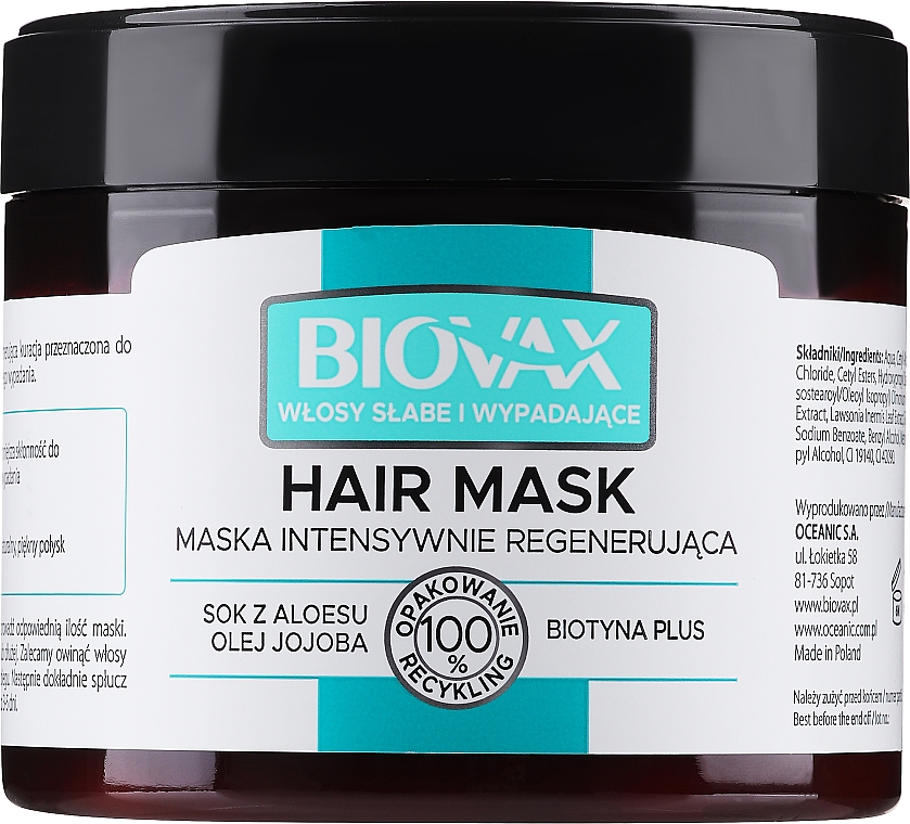 Maske gegen Haarausfall - Biovax Anti-Hair Loss Mask — Bild N1