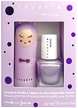 Düfte, Parfümerie und Kosmetik Inuwet Mini Duo Violet Set (Nagellack 5ml + Lippenbalsam 3.5g) - Make-up Set