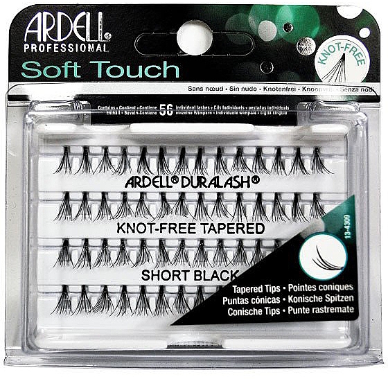 Wimpernbüschel-Set - Ardell Soft Touch Duralash Short Black Tapered Tips — Bild N1