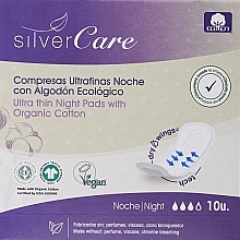 Damenbinden mit Flügeln für die Nacht 10 St. - Silver Care Night Ultra Sanitar Organic Cotton — Bild N1