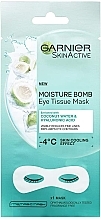 Feuchtigkeitsspendende Augenkonturmaske mit Kokoswasser und Hyaluronsäure - Garnier Skin Active Moisture Bomb Eye Tissue Mask — Bild N1