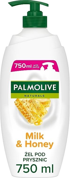 Duschcreme mit Milch und Honig - Palmolive Naturals Milk Honey Shower Gel (mit Spender) — Bild N3