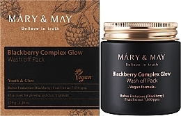 Antioxidative Ton-Gesichtsmaske mit Brombeere - Mary & May Blackberry Complex Glow Wash Off Mask — Bild N4