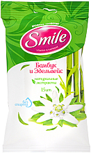 Feuchttücher mit Bambus- und Edelweißextrakt 15 St. - Smile Ukraine — Bild N1