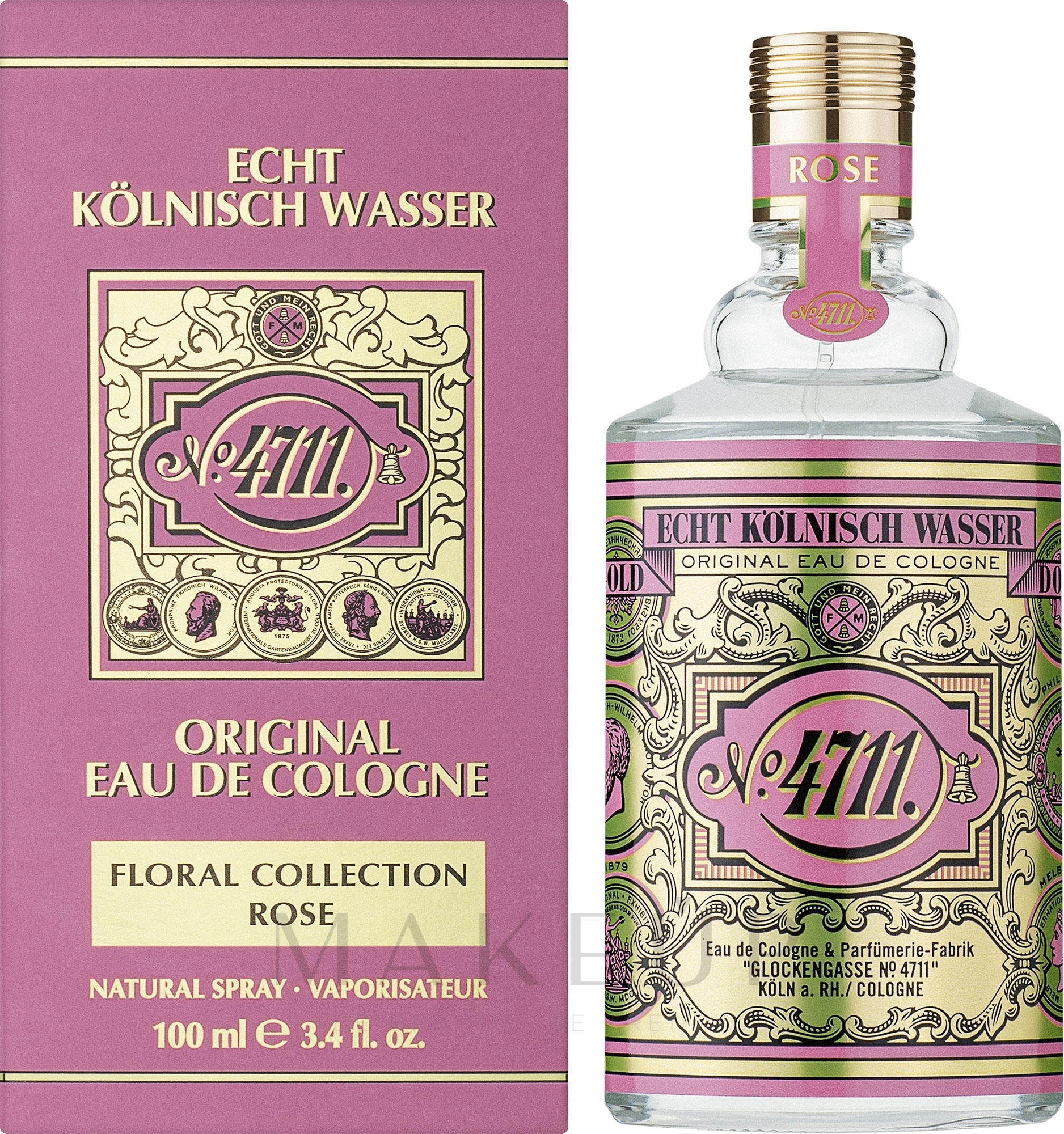 Maurer & Wirtz 4711 Original Eau de Cologne Rose - Eau de Cologne — Bild 100 ml