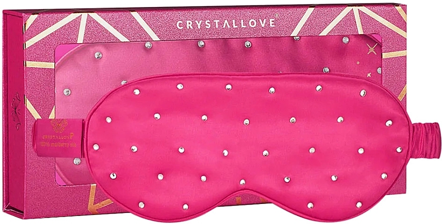 Schlafmaske aus Seide - Crystallove Silk Blindfold With Crystals Hot Pink — Bild N1