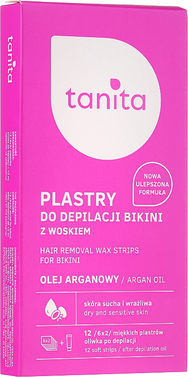 Kaltwachsstreifen mit Argan Öl für Bikinizone - Tanita Argan Oil — Bild N1