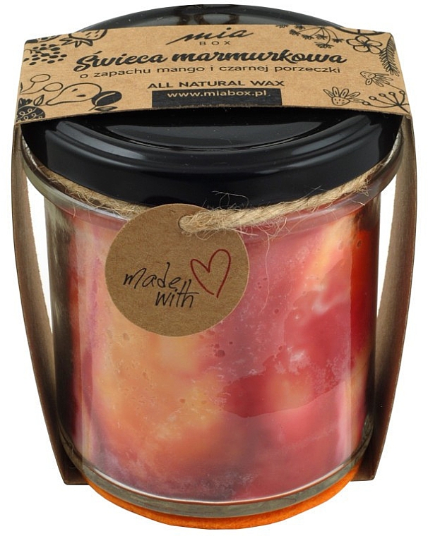 Marmor-Duftkerze Mango und schwarze Johannisbeere - Miabox Candle — Bild N1