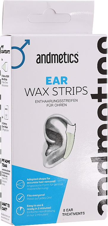 Enthaarungswachsstreifen für die Ohren - Andmetics Ear Wax Strips Men — Bild N1