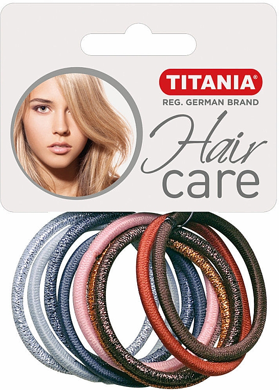 Haargummis mehrfarbig 4 cm 10 St. - Titania Hair Care — Bild N1