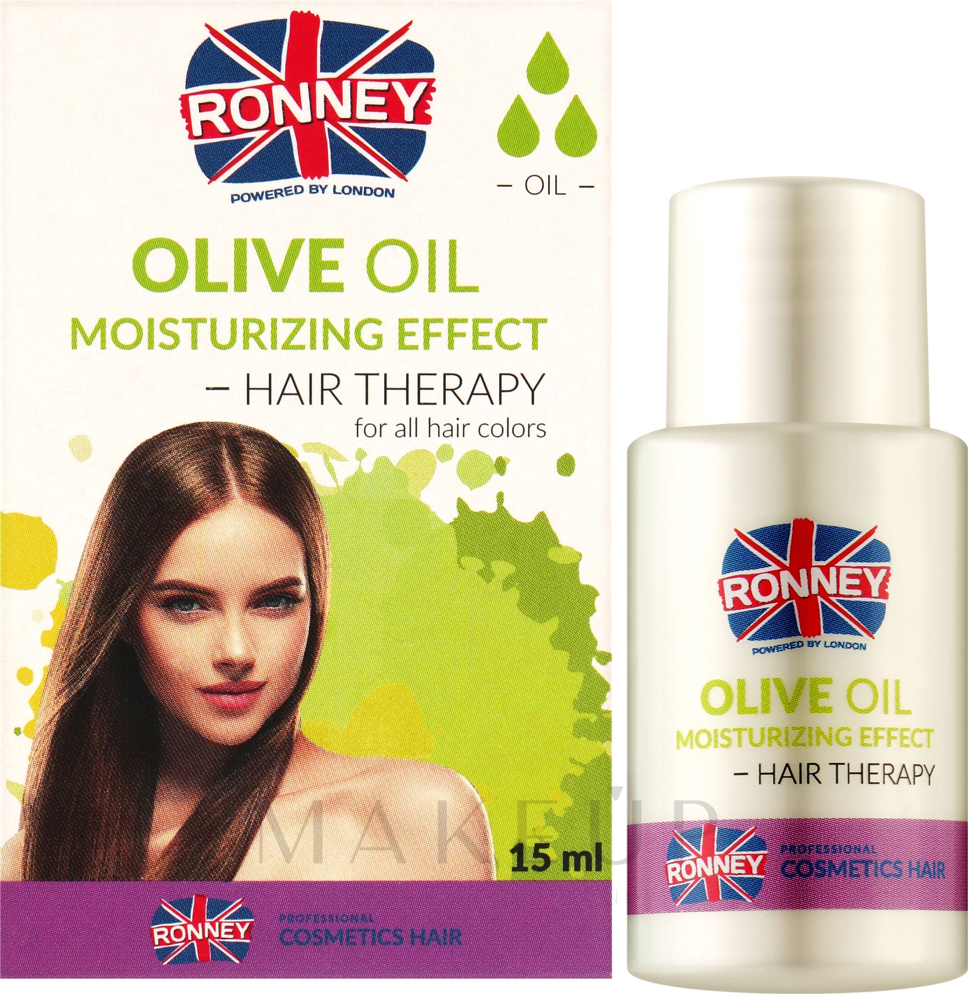 Feuchtigkeitsspendendes Haaröl mit Olive - Ronney Olive Oil Moisturizing Hair Therapy — Bild 15 ml