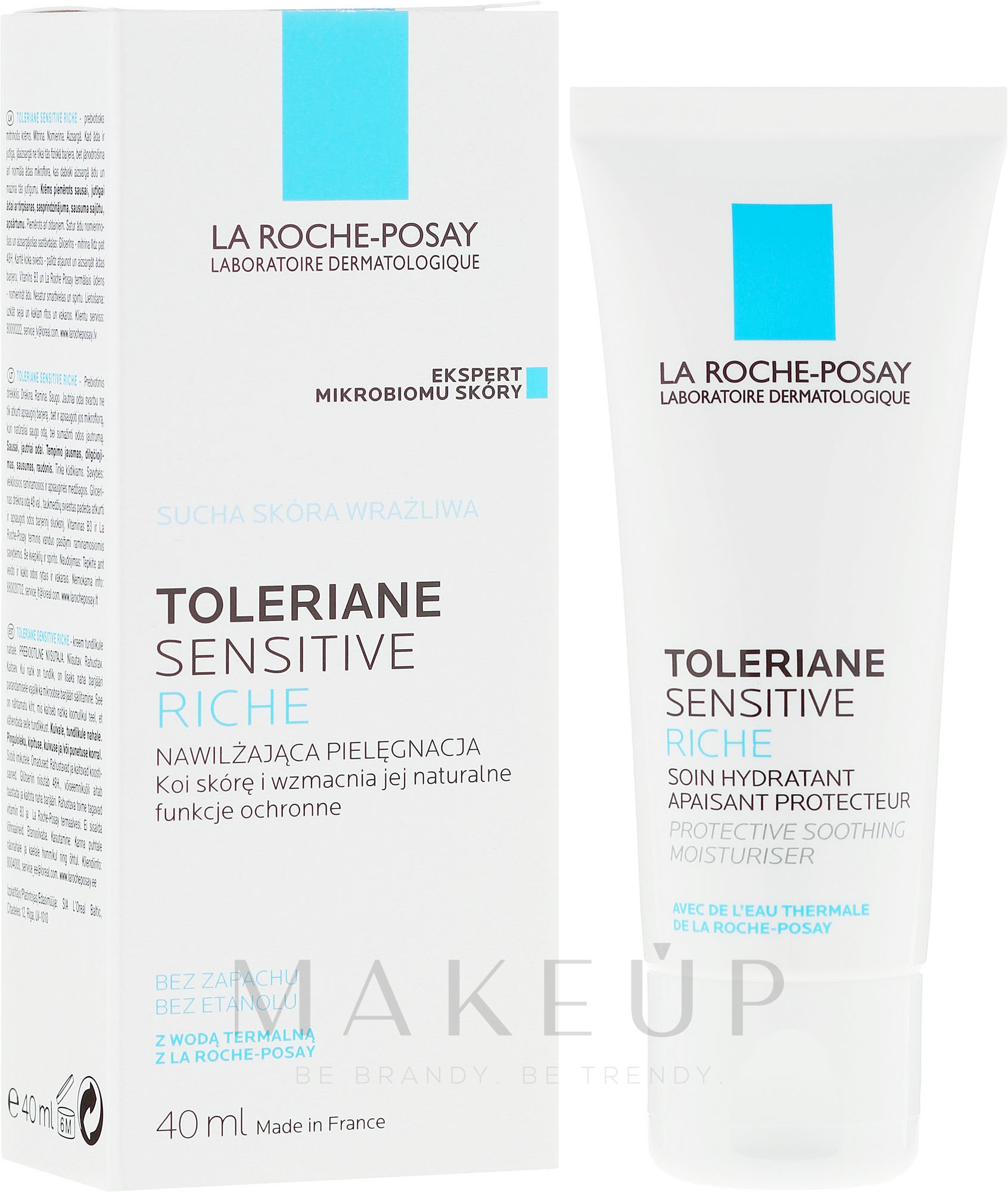 Reichhaltige, prebiotische und schützende Gesichtscreme - La Roche-Posay Toleriane Sensitive Riche — Bild 40 ml