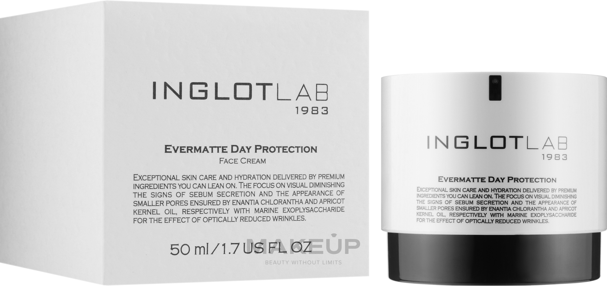 Mattierende Tagesschutzcreme - Inglot Lab Evermatte Day Protection Face Cream — Bild 50 ml