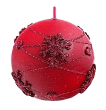 Düfte, Parfümerie und Kosmetik Dekorative Kerze 8 cm roter Ball - Artman Snowflakes