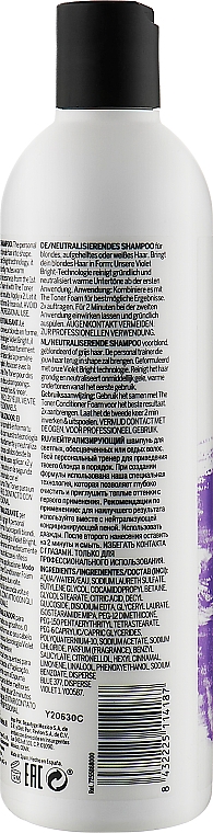 Shampoo zum Neutralisieren von Gelbstich für blondes und graues Haar - Revlon Professional Pro You The Toner Shampoo — Bild N4