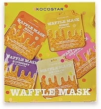 Düfte, Parfümerie und Kosmetik Gesichtspflegeset - Kocostar Waffle Mask Kit 5 (Tuchmasken 5x40g)