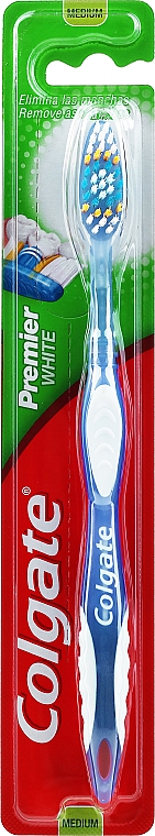 Zahnbürste mittel Premier Clean blau-weiß - Colgate Premier Medium Toothbrush — Bild N1