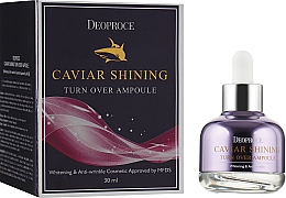 Düfte, Parfümerie und Kosmetik Aufhellendes Anti-Falten Gesichtsserum mit Kaviarextrakt - Deoproce Caviar Shining Turn Over Ampoule