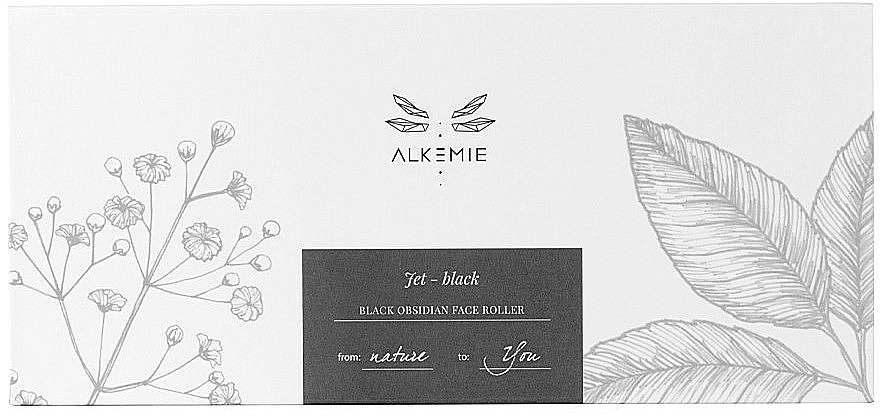 Massageroller für das Gesicht aus schwarzem Obsidian - Alkmie Face Roller Jet Black — Bild N3