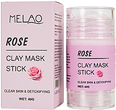 Düfte, Parfümerie und Kosmetik Reinigende und entgiftende Gesichtsmaske in Stick Rose - Melao Rose Clay Mask Stick