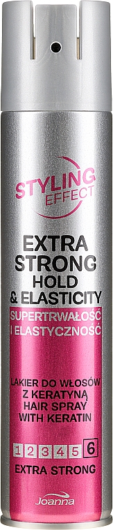 Haarspray mit Keratin Extra starker Halt - Joanna Styling Effect Hold & Elasticity Hair Spray With Keratin Extra Strong — Bild N1