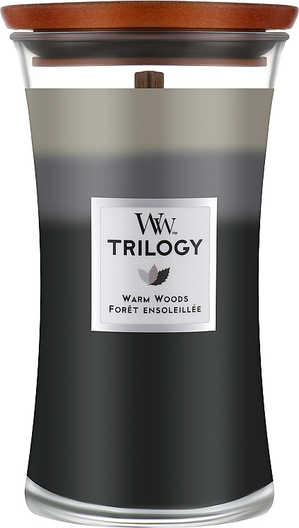 Duftkerze im Glas Warm Woods - WoodWick Hourglass Trilogy Candle Warm Woods — Bild N2