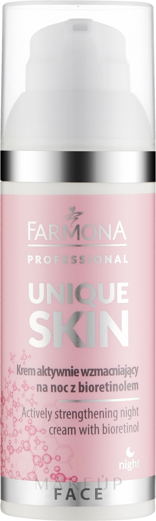 Aktiv straffende Nachtcreme mit Bio-Retinol - Farmona Professional Unique Skin Actively Strengthening Night Cream With Bioretinol — Bild 50 ml