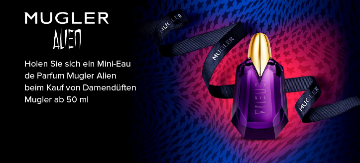Holen Sie sich ein Mini-Eau de Parfum Mugler Alien beim Kauf von Damendüften Mugler ab 50 ml