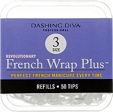 Nageltips French Wrap - Dashing Diva French Wrap Plus White 50 Tips Size 3 — Bild N1