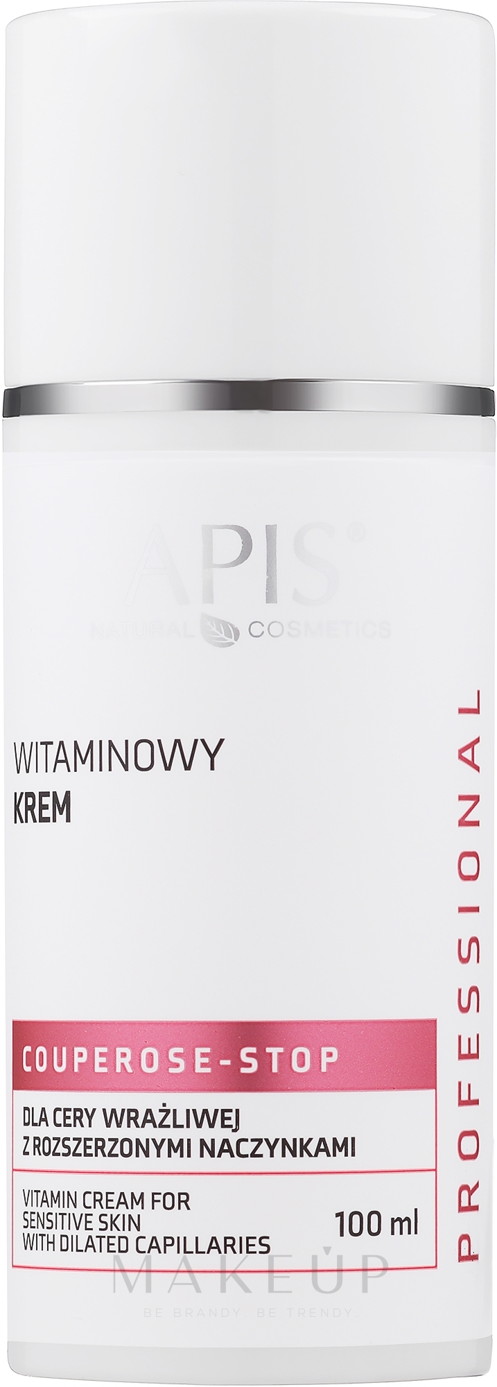 Vitamin-Gesichtscreme für empfindliche Haut mit erweiterten Kapillaren - APIS Professional Couperose-Stop Vitamin Cream — Bild 100 ml