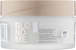 Düfte, Parfümerie und Kosmetik Detox-Maske für alle Haartypen - Schwarzkopf Professional Blondme All Blondes Detox Mask
