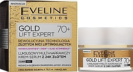 Düfte, Parfümerie und Kosmetik Pflegendes Creme-Serum mit Goldpartikeln für Tag und Nacht 70+ - Eveline Cosmetics Gold Lift Expert