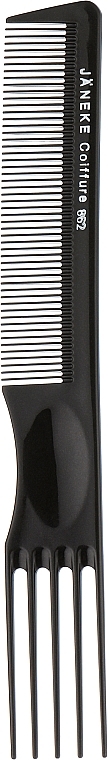 Haarkamm schwarz - Janeke Polycarbonate Toupierkamm 862, Titanium — Bild N1