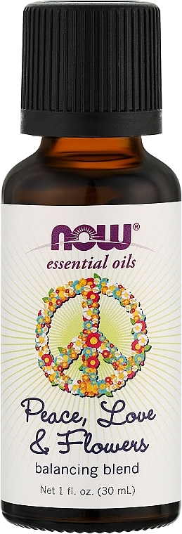 Beruhigende und ausgleichende Mischung aus ätherischen Ölen - Now Foods Essential Oils Peace-Love & Flowers Balancing Blend — Bild N1