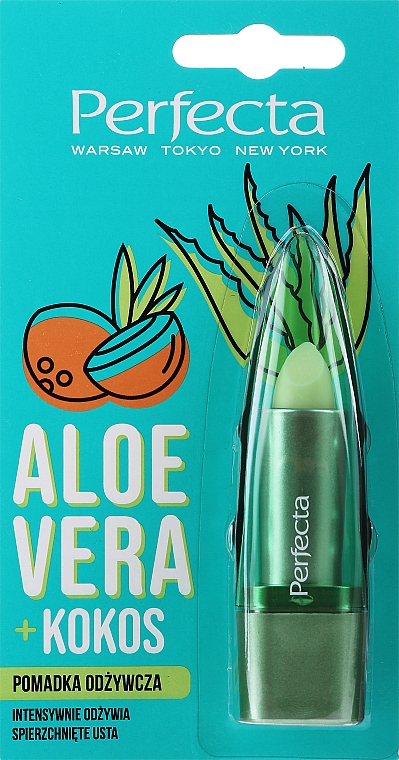 Pflegender Lippenbalsam mit Aloe Vera und Kokos - Perfecta Aloe Vera + Coconut