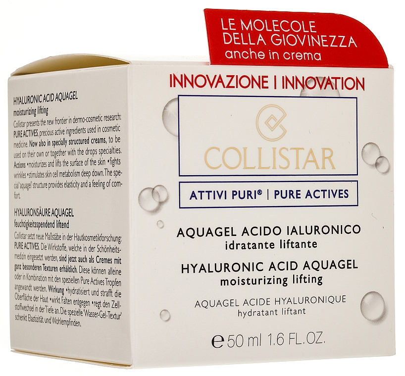 Aqua-Gel für das Gesicht mit Lifting-Effekt und Hyaluronsäure - Collistar Pure Actives Moisturizing Acid Aquagel