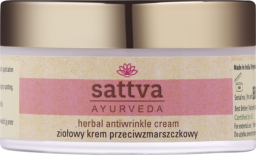 Anti-Falten Kräutercreme für das Gesicht - Sattva Ayurveda Anti-Wrinkle Cream — Bild N1