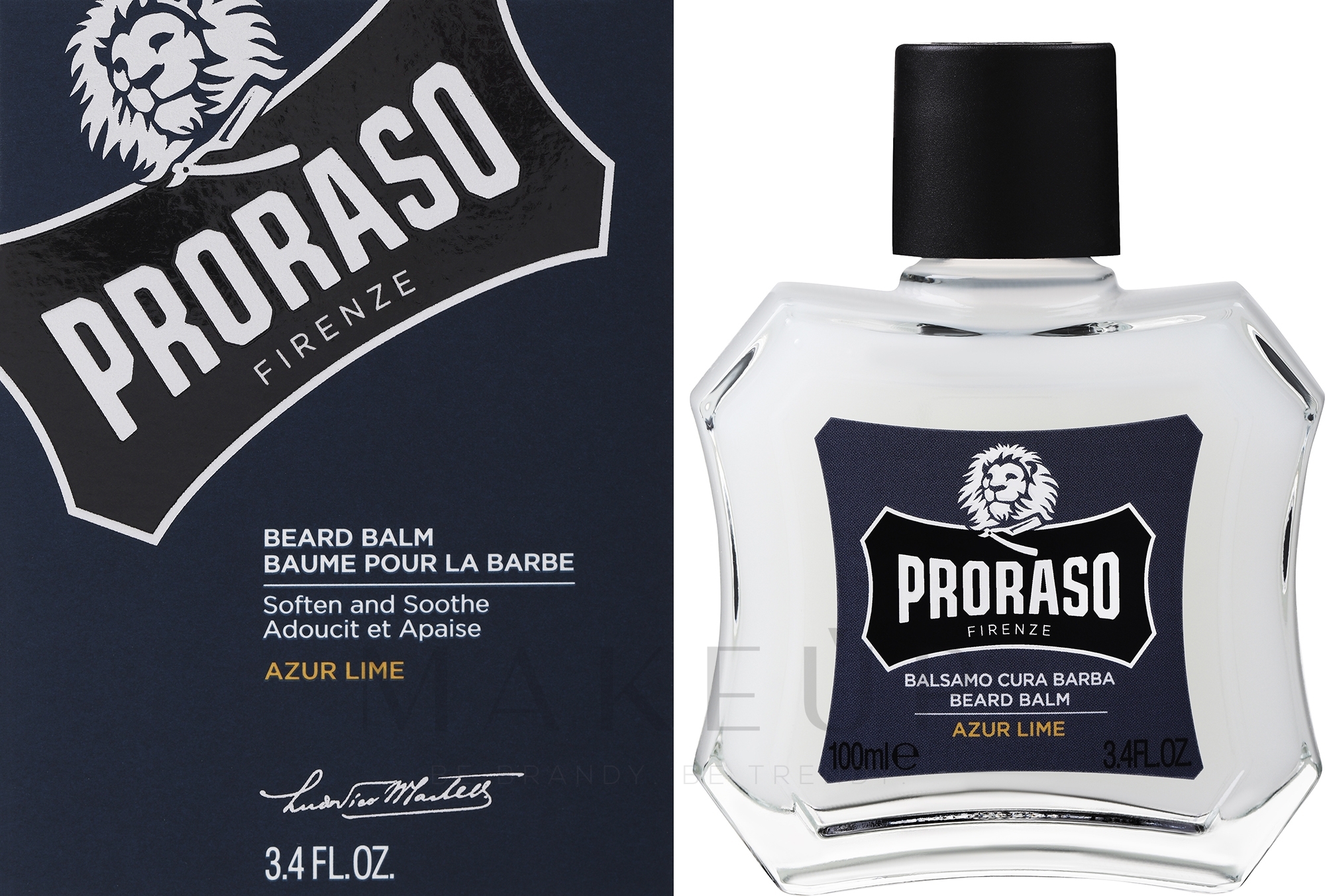 Bartbalsam - Proraso Azur Lime Beard Balm — Bild 100 ml