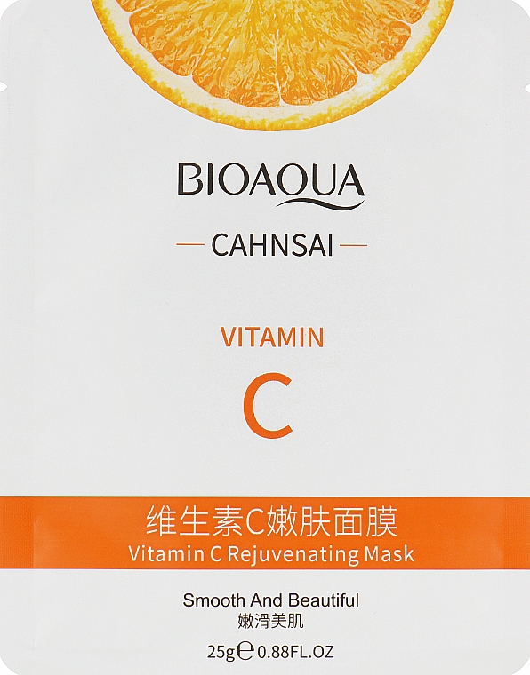 Tuchmaske für das Gesicht mit Vitamin C - Bioaqua Cahnsai Vitamin C — Bild N1