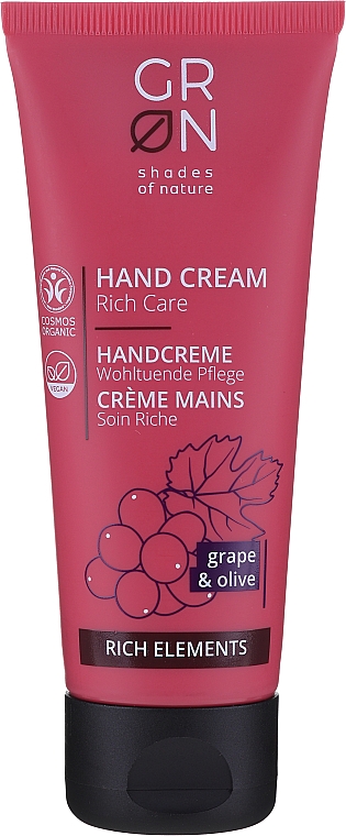 Wohltuende und pflegende Handcreme mit Traube und Olive - GRN Rich Elements Grape & Olive Hand Cream — Bild N1